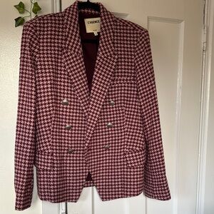 L'Agence Pink Houndstooth Blazer